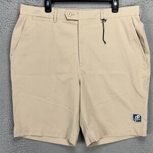 Ahead Extreme Mens Chino Golf Shorts 38 Light Tan Performance Tech Stretch NEW